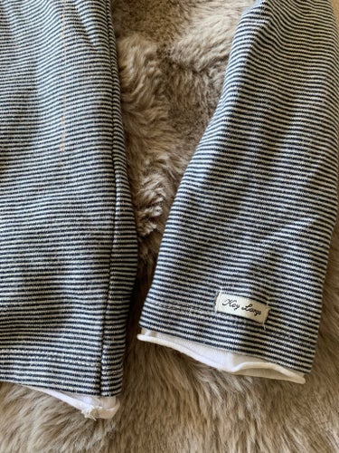 Key Largo grå hoodie, storlek S randig sailor somrig marine