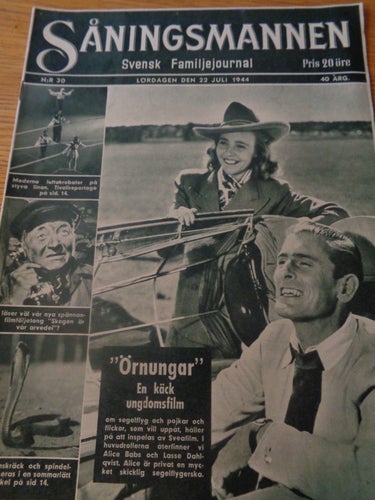 Såningsmannen nr30 1954 Aice Babs och Lasse Dahlqvist omslaget ,