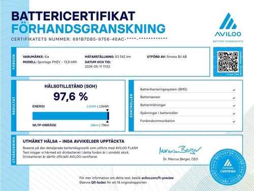 Kia Sportage PHEV Automatisk, 265hk, 2023