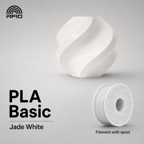 Bambu Lab PLA Basic Jade White / Vit, 1.75 mm, 1 kg