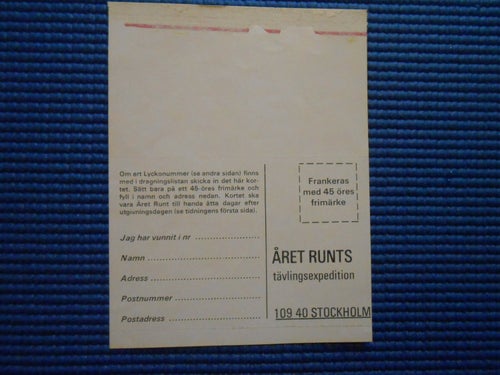 Ert lyckonummer Året Runt. Tävling