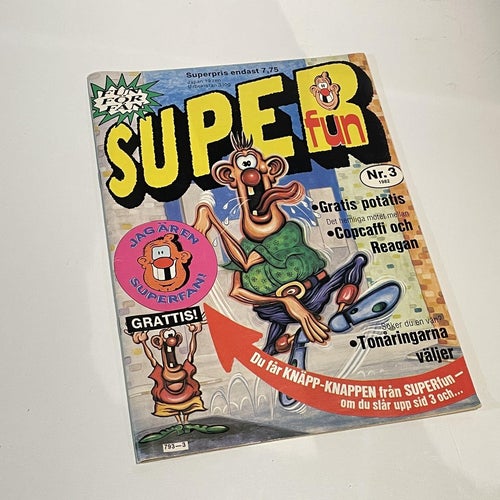 SUPER FUN serietidning skämt humor nr 3 1982 - Vintage 80s
