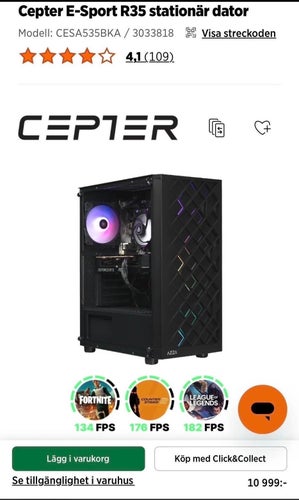 Cepter E-Sport R35 stationär dator