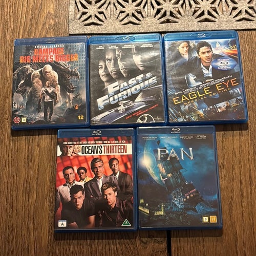 Blu-ray-filmer: Rampage, Fast & Furious, Eagle Eye, Ocean's Thirteen, Pan