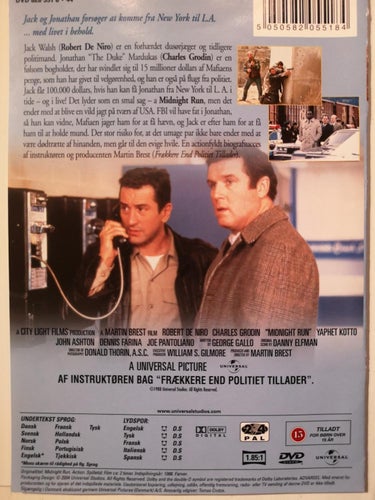 Midnight Run (1988) Martin Brest med Robert De Niro och Charles Grodin.