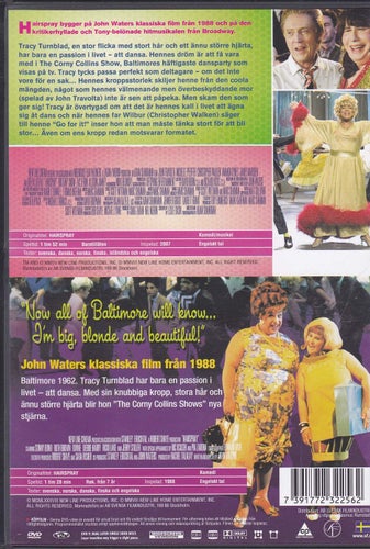 DVD 2i1 / Hairspray (1988) + Hairspray (2007) / 2-disc / Fint skick