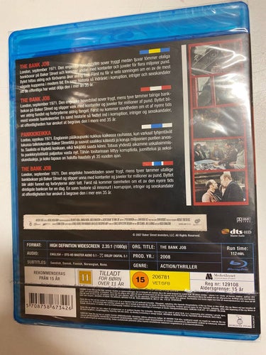Blu-ray The Bank Job Jason Statham INPLASTAD