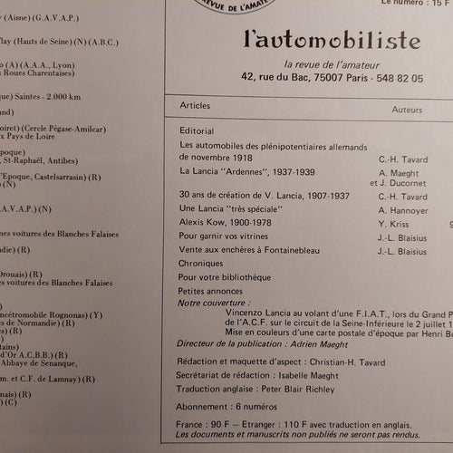l'automobiliste no 51 1978 ...