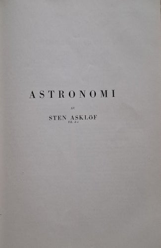 ASTRONOMI av Sten Asklöf