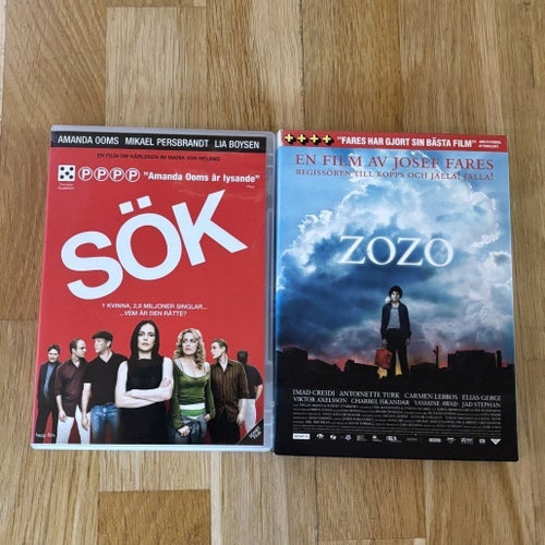 Svenska filmerna Sök och Zozo på DVD