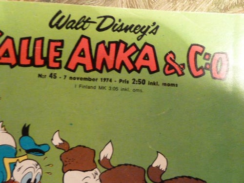 KALLE ANKA & C:O NR45, 07/11/1974,