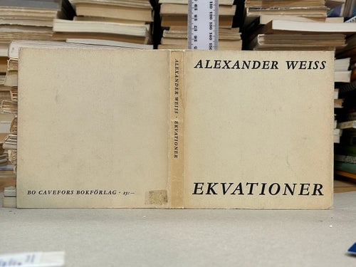 Ekvationer av Alexander Weiss. Bok. Very good plus