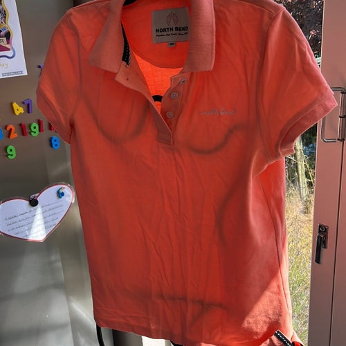 North Bend rosa/orange pikétröja, storlek 38