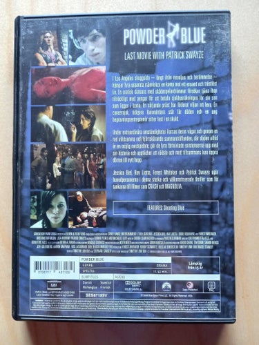 DVD-FILM "POWDER BLUE" MED PATRICK SWAYZE OCH JESSICA BIEL FRÅN 2008