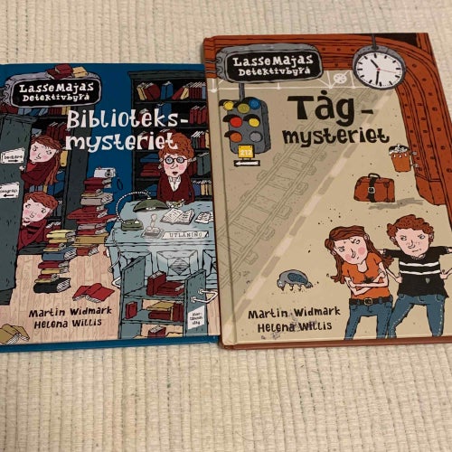 Två böcker från LasseMajas Detektivbyrå: Biblioteksmysteriet & Tåg-mysteriet -