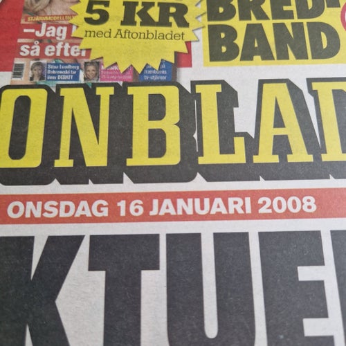 Aftonbladet tidning från 2008