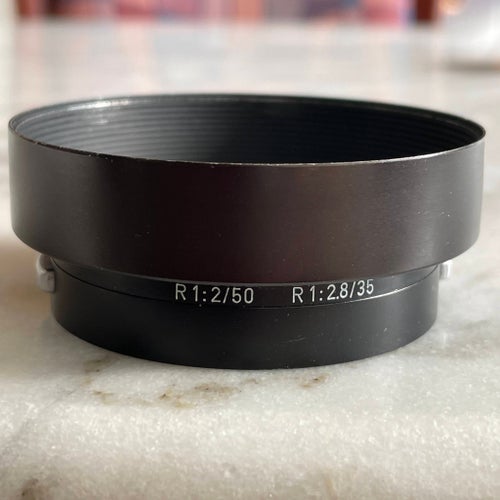 LEICA 14164L Leitz Wetzlar Germany Metal Lens Hood for R 1:2/50 R 1:28/35