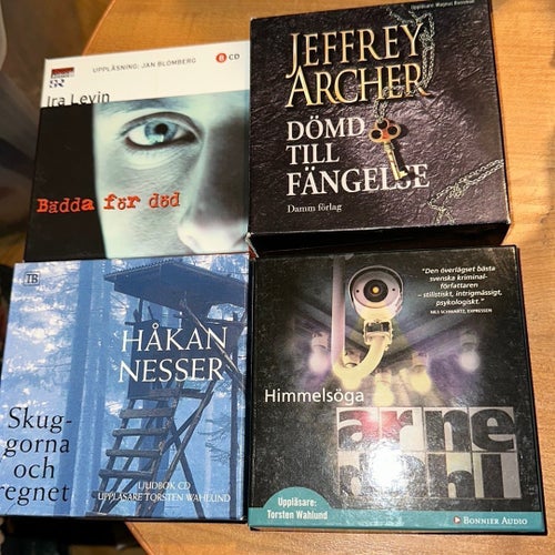 4 st Ljudböcker - Ira Levin, Jeffrey Archer, Håkan Nesser, Arne Dahl