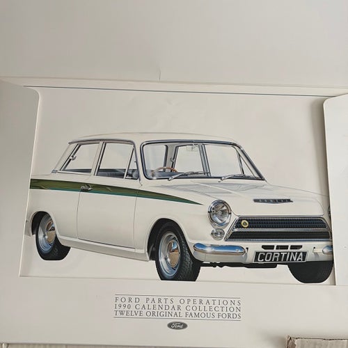 Ford Famous Fords kalenderblad från 1990