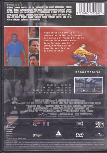DVD / Clockers / Spike Lee / Harvey Keitel, John Turturro, Delroy Lindo