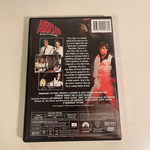 DVD - Airplane - titta vi Flyger. Robert Hays.