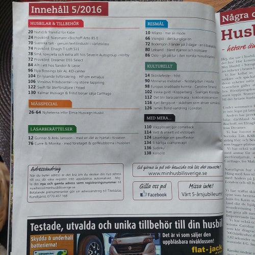 Min Husbil i Sverige Nr. 5 2016