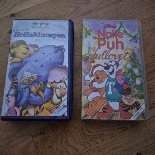 Nalle Puh VHS - Heffaklumpen och Jullovet oöppnad kassett