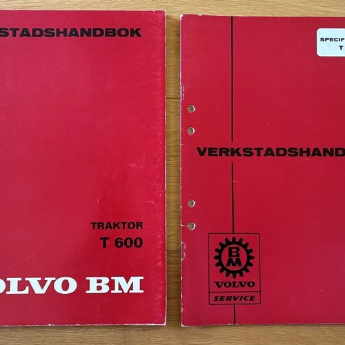 Traktor T 600 Volvo BM Verkstadshandbok och Specifikation, 1968 i mkt fint skick