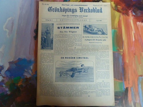 GRÖNKÖPINGS VECKOBLAD, 1959 JUL 4, TIDNING