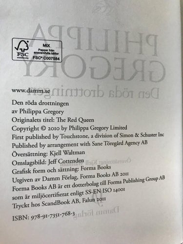 DEN RÖDA DROTTNINGEN Philippa Gregory 2011