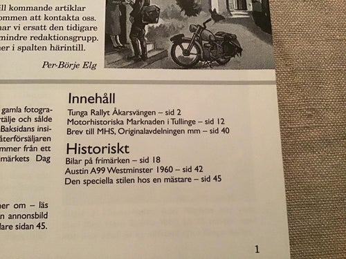 MOTORHISTORISKT MAGASIN NR 5 2005 BILAR PÅ FRIMÄRKEN,AUSTIN A99,TUNGA RALLY