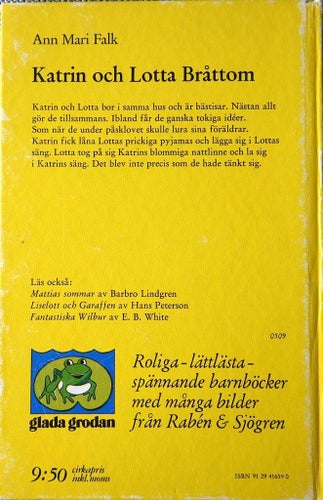 Katrin och Lotta Bråttom av Ann Mari Falk 1974