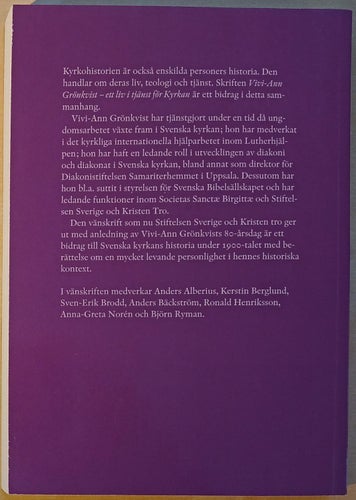 Vivi-Ann Grönqvist: ett liv i tjänst för kyrkan / Sven Arne Flodell (red.)
