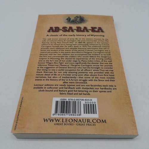 AB-Sa-Ra-Ka or Wyoming Opened