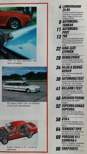 Automobil nr 1 1989: Porsche 964 C4, BMW 325i Touring E30, Lamborghini 25 år