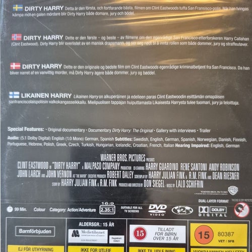 Dirty Harry - DVD Ny/Inplastad