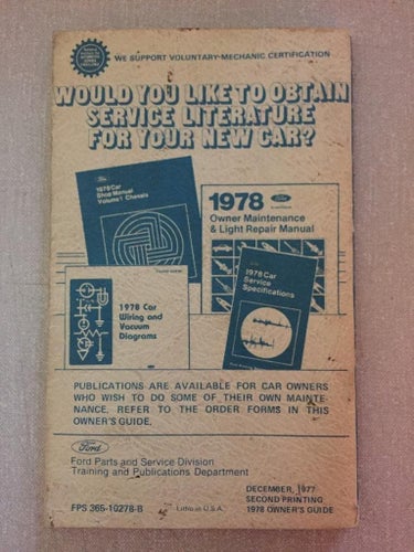 1978 Ford Owner's Guide