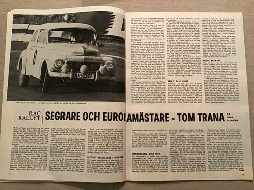 MOTORSPORT NR 12 1964 FORD PÅ GELLERÅSEN,RAC RALLYT,RALLY,SVEN BERGVÄGGEN