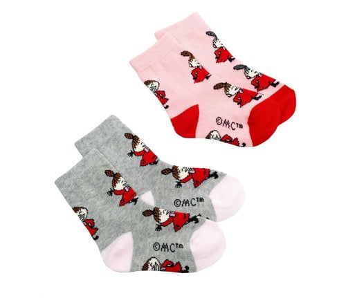 Mumin strumpor 2-pack / barnstrumpor med Lilla My EUR 28-30 *FRI FRAKT
