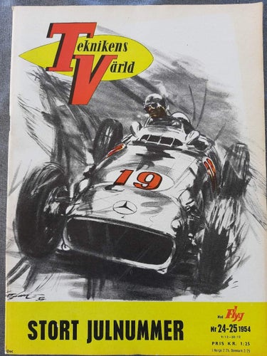 Teknikens Värld 24-25 1954: Ford Customline V8, Triumph Tiger 110, REX Vicoped