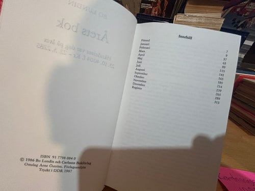 Årets Bok, Händelser var dag på året 23.10.4004 f. Kr, 22.3.2285 av Bo Lundin VF