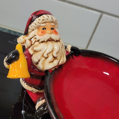 Skål i keramik med jultomte