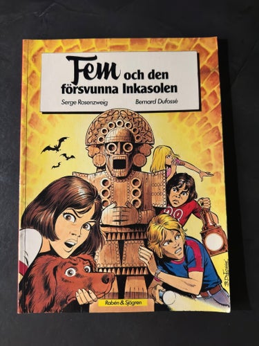 Fem och den försvunna Inkasolen Serge Rosenzweig 1982 Comic bra skick