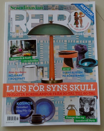 RETRO MED INREDNING/DESIGN: DOCKAN SINDY, KOSMOS FR GÄVLE, DANSK KERAMIK,LAMPOR