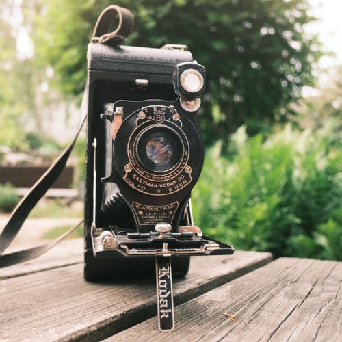 Kodak No. 1A Pocket Kodak (116-film): Den eleganta, hopfällbara 1920-talsikonen