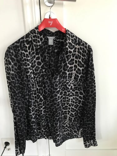 Lindex svart och grå blus, storlek s/38