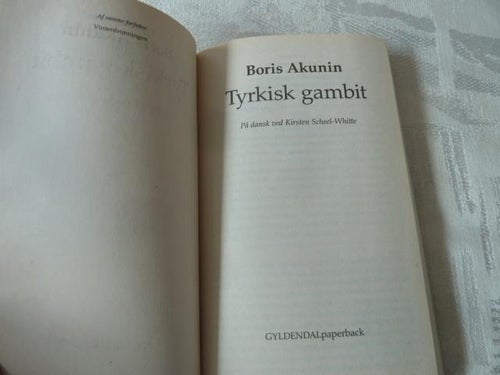 BORIS AKUNIN, TYRKISK GAMBIT, BOK, 2005, DANSK BOG, POCKET