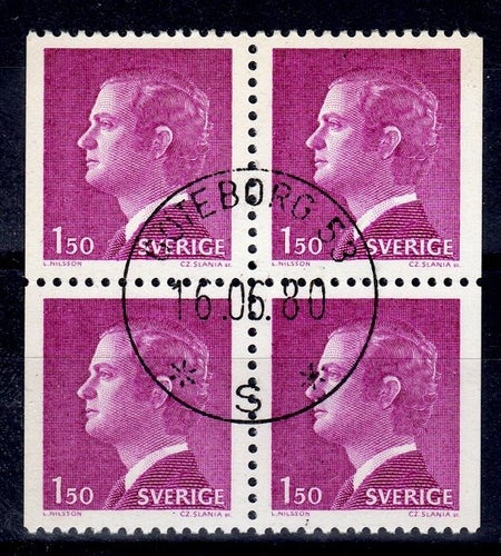 F.1130BB, 1.50 kr Carl XVI Gustaf, typ I, GÖTEBORG 16-6-80