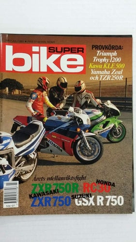 Super Bike 7 1991: Kawasaki ZXR 750, Suzuki GSX-R 750, Honda RC 30