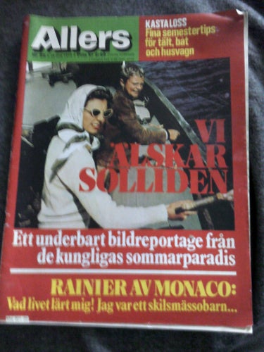 Allers nr20 1974 kungligt på Solliden, Ranier av Monaco, Alice Habsburg